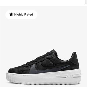 Women’s Nike Black platform Air Force 1 size 8